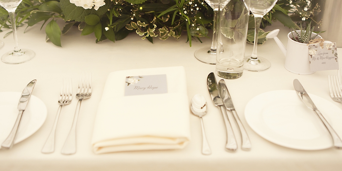 Wedding Table Setting Marquee